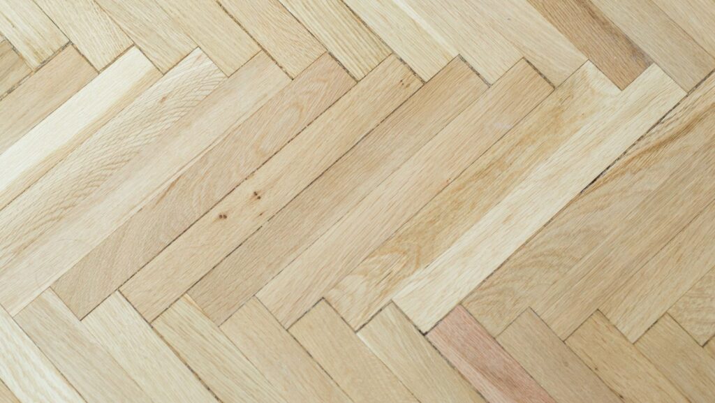 narrow herringbone wood floor