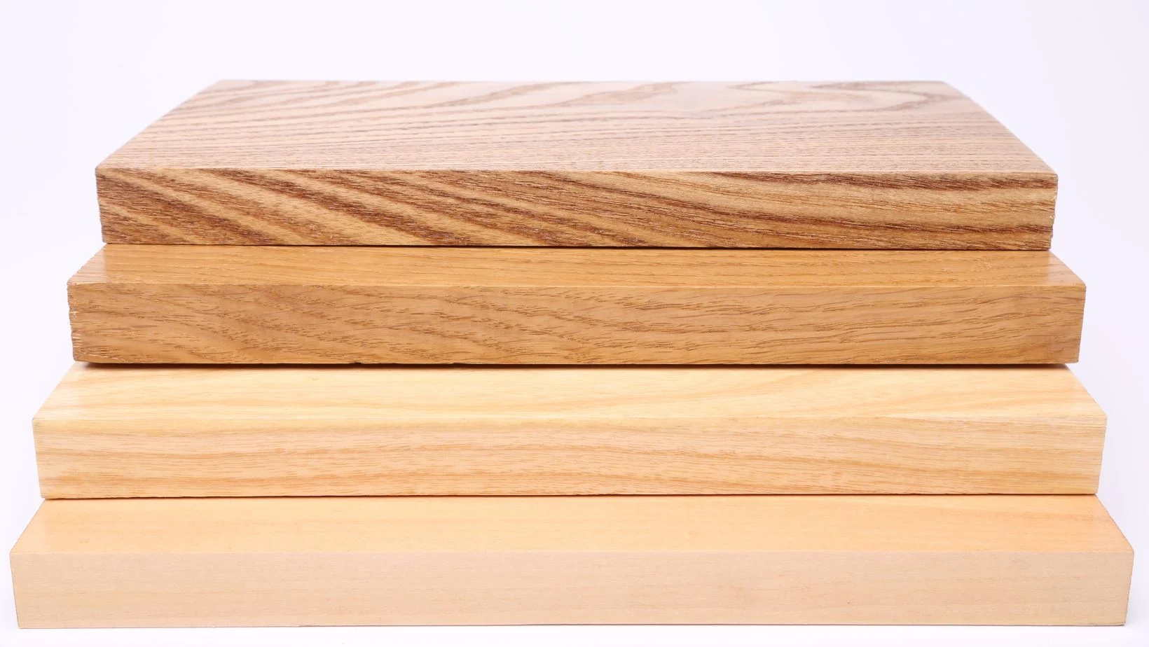 wood boards with different colors stacked on one another