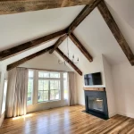 Reclaimed wood beams