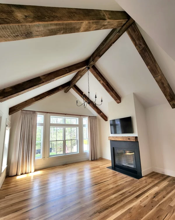 Reclaimed wood beams
