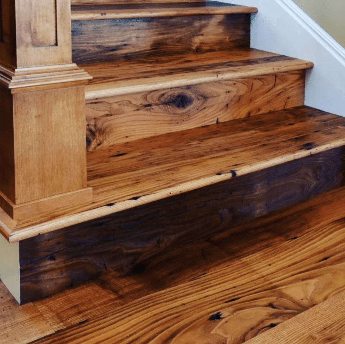 A rich in character reclaimed wood for sale stair treads