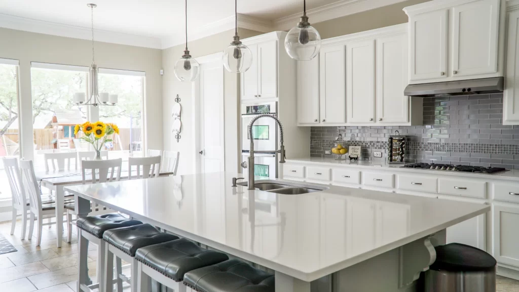 island and dining table combo
