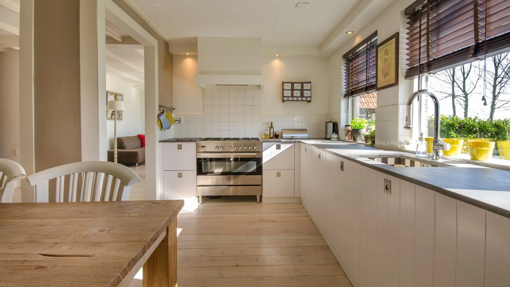 kitchen with wood furnitutre